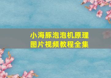 小海豚泡泡机原理图片视频教程全集