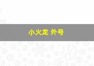 小火龙 外号