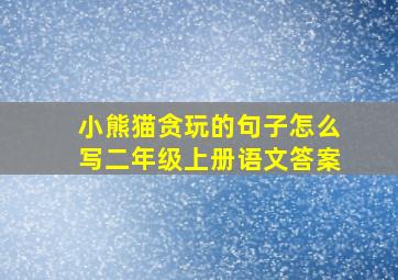 小熊猫贪玩的句子怎么写二年级上册语文答案