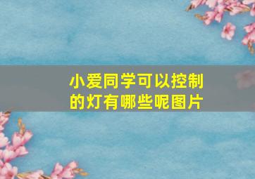 小爱同学可以控制的灯有哪些呢图片