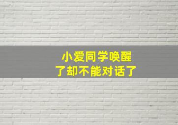 小爱同学唤醒了却不能对话了