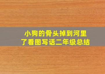 小狗的骨头掉到河里了看图写话二年级总结