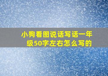 小狗看图说话写话一年级50字左右怎么写的