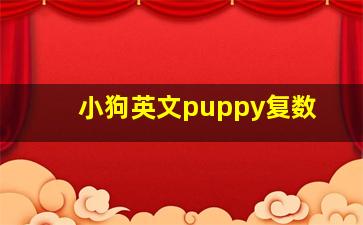 小狗英文puppy复数