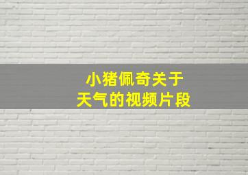 小猪佩奇关于天气的视频片段