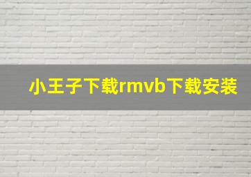 小王子下载rmvb下载安装