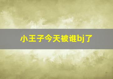 小王子今天被谁bj了