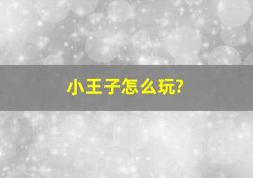 小王子怎么玩?