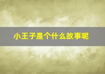 小王子是个什么故事呢