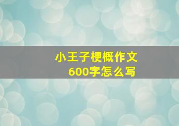 小王子梗概作文600字怎么写