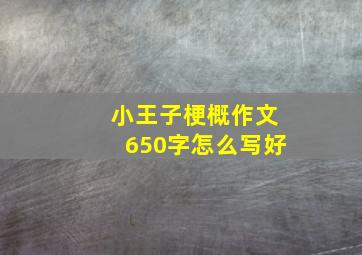 小王子梗概作文650字怎么写好