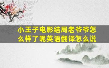 小王子电影结局老爷爷怎么样了呢英语翻译怎么说