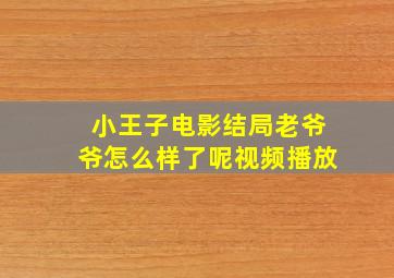 小王子电影结局老爷爷怎么样了呢视频播放