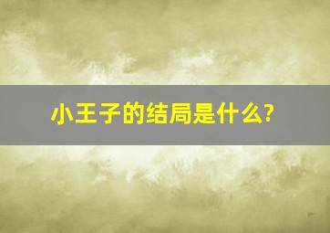 小王子的结局是什么?