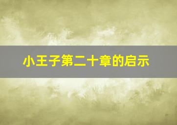 小王子第二十章的启示