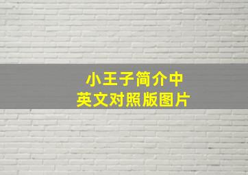 小王子简介中英文对照版图片