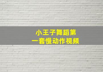 小王子舞蹈第一套慢动作视频