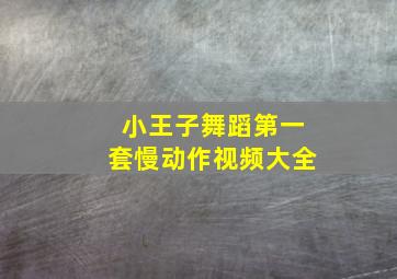 小王子舞蹈第一套慢动作视频大全