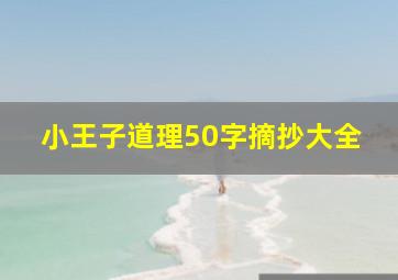 小王子道理50字摘抄大全