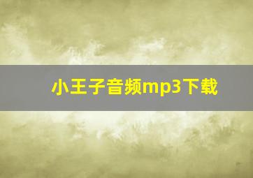 小王子音频mp3下载