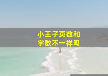 小王子页数和字数不一样吗