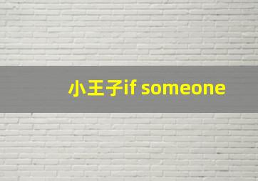 小王子if someone