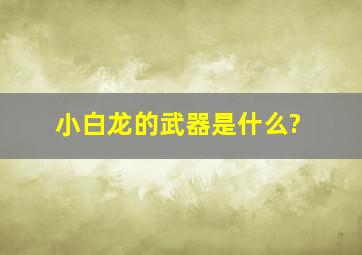 小白龙的武器是什么?