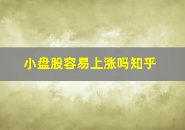 小盘股容易上涨吗知乎