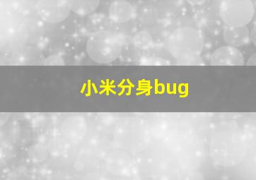 小米分身bug