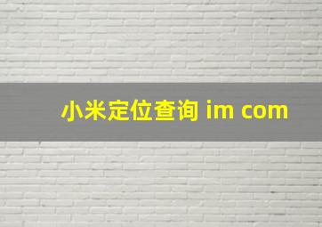 小米定位查询 im com