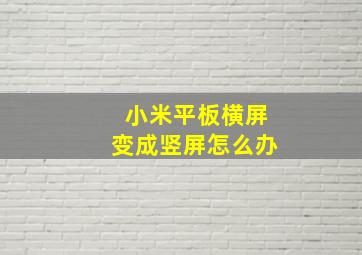 小米平板横屏变成竖屏怎么办