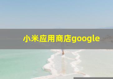 小米应用商店google