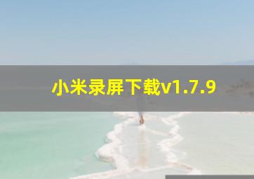 小米录屏下载v1.7.9