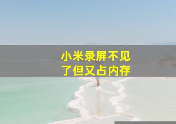 小米录屏不见了但又占内存