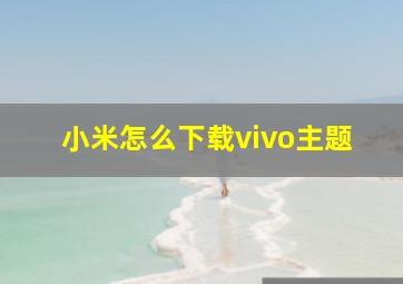 小米怎么下载vivo主题