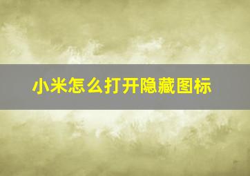 小米怎么打开隐藏图标