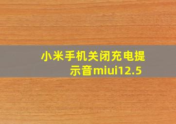 小米手机关闭充电提示音miui12.5