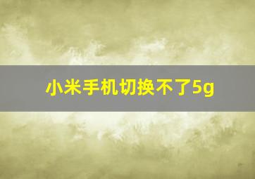 小米手机切换不了5g