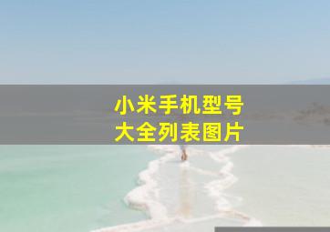 小米手机型号大全列表图片