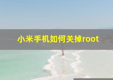 小米手机如何关掉root