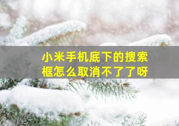 小米手机底下的搜索框怎么取消不了了呀