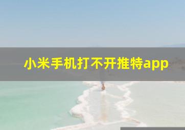 小米手机打不开推特app