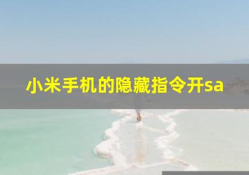 小米手机的隐藏指令开sa