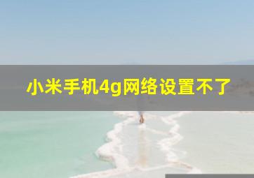 小米手机4g网络设置不了