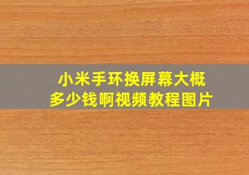 小米手环换屏幕大概多少钱啊视频教程图片