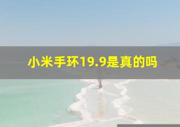 小米手环19.9是真的吗