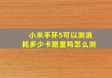 小米手环5可以测消耗多少卡路里吗怎么测