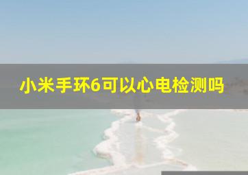 小米手环6可以心电检测吗