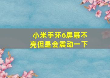 小米手环6屏幕不亮但是会震动一下