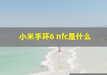 小米手环6 nfc是什么